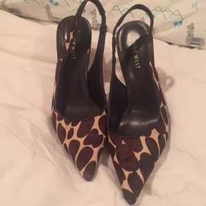 Nine West Hair Calf Slingbacks SZ 7